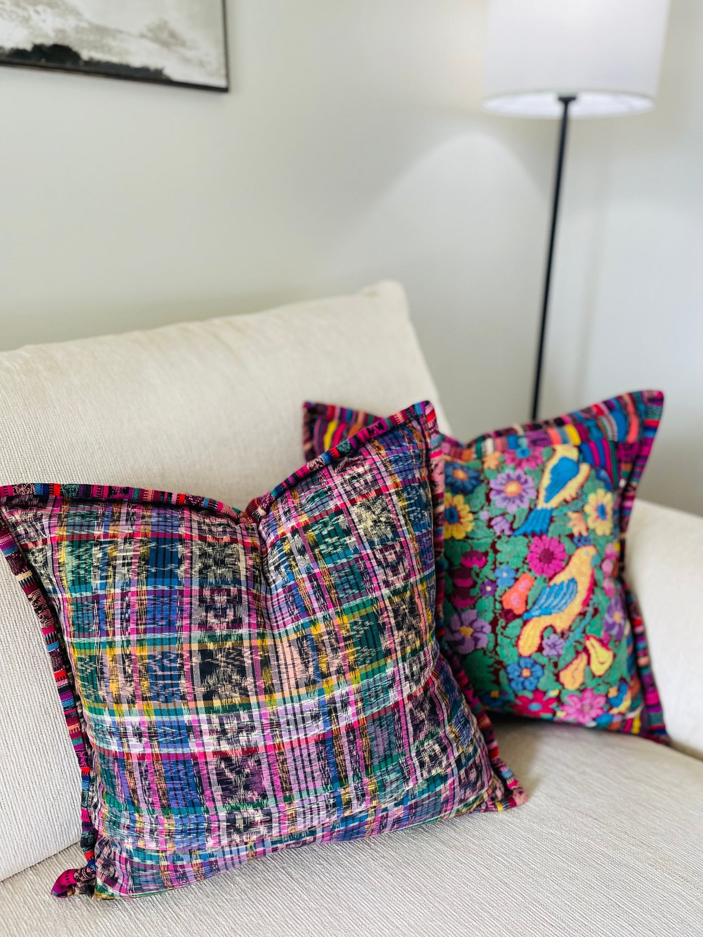 Guatemalan Huipil Pillow Covers from Tecpan Guatemala