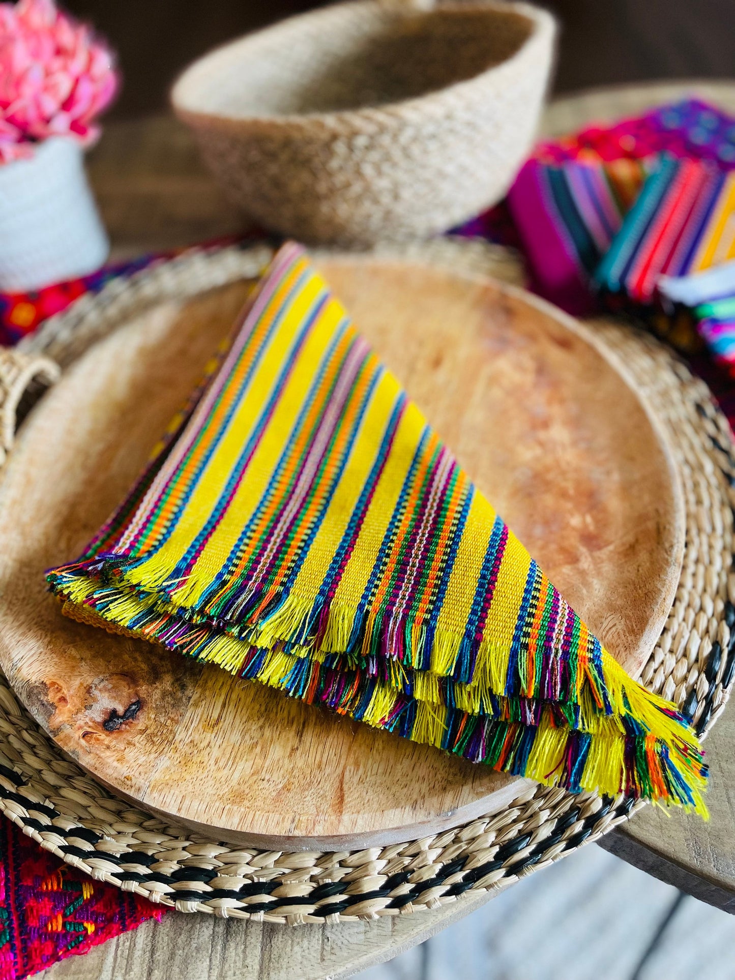 Colorful Handwoven tortilla wraps