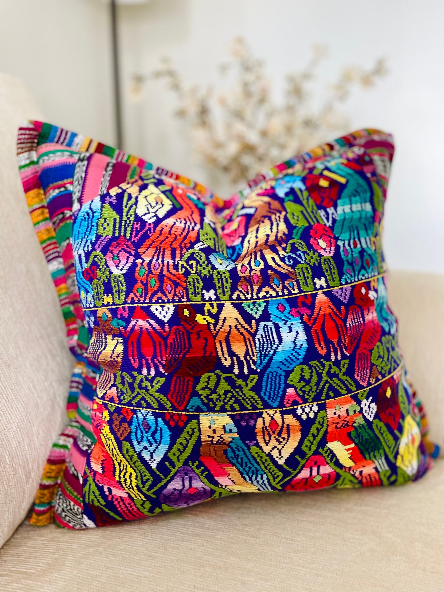 Guatemalan Artisan Huipil Pillow Covers from Huehuetenango