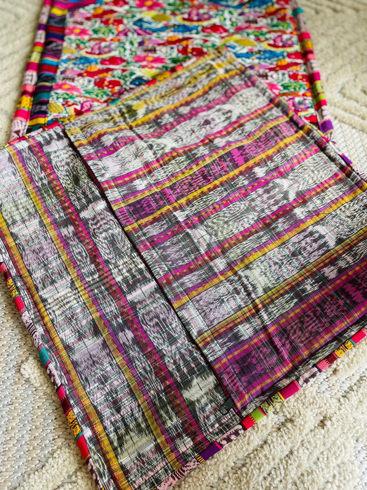 Guatemalan Huipil pillow covers from San Juan Comalapa