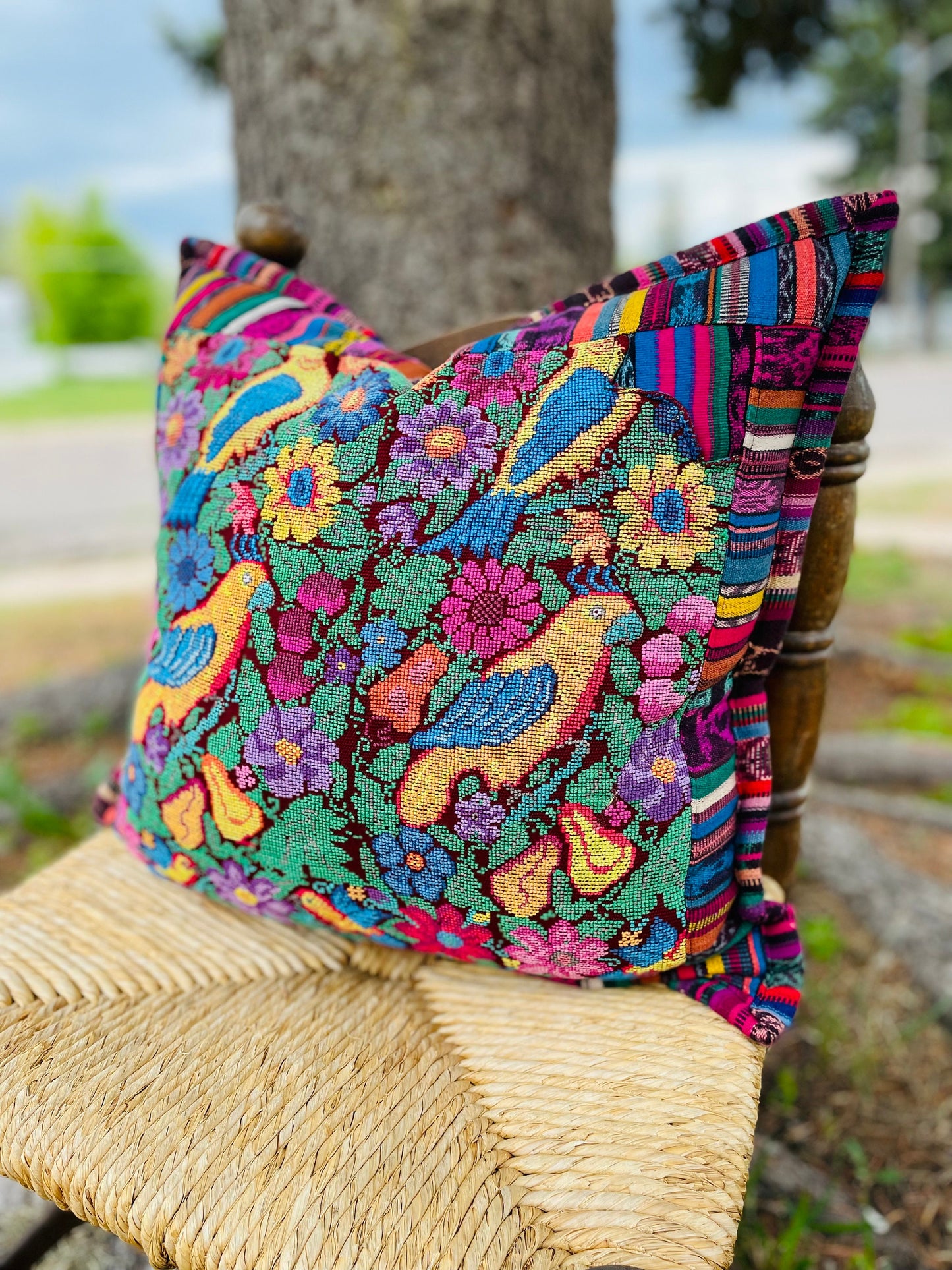 Guatemalan Huipil Pillow Covers from Tecpan Guatemala
