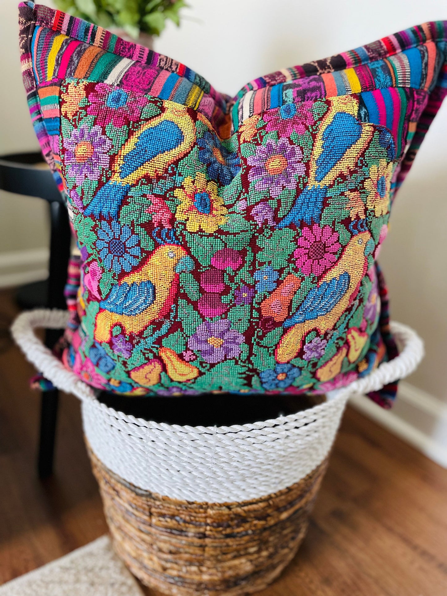 Guatemalan Huipil Pillow Covers from Tecpan Guatemala