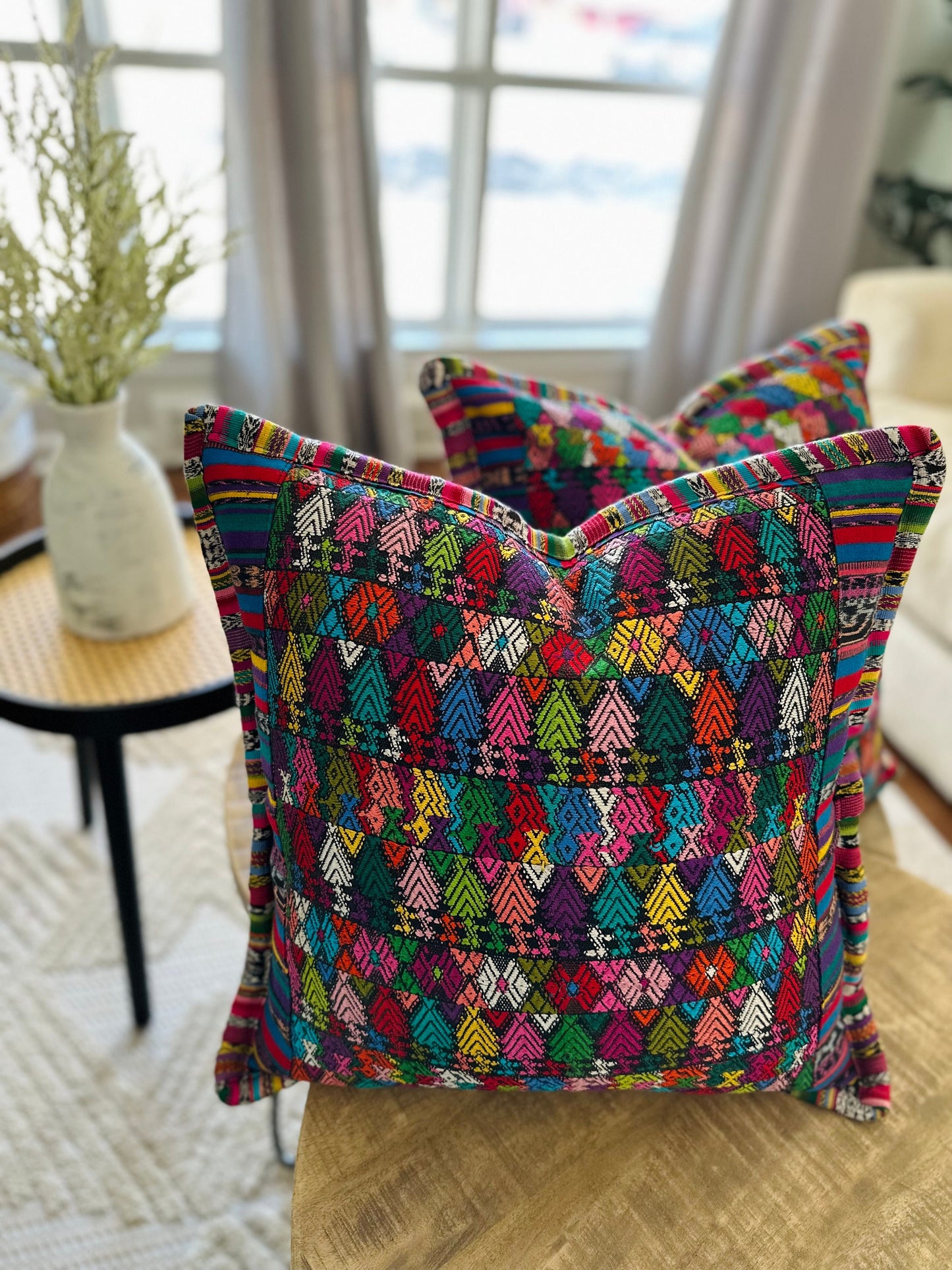 Guatemalan Huipil pillow covers from Coban