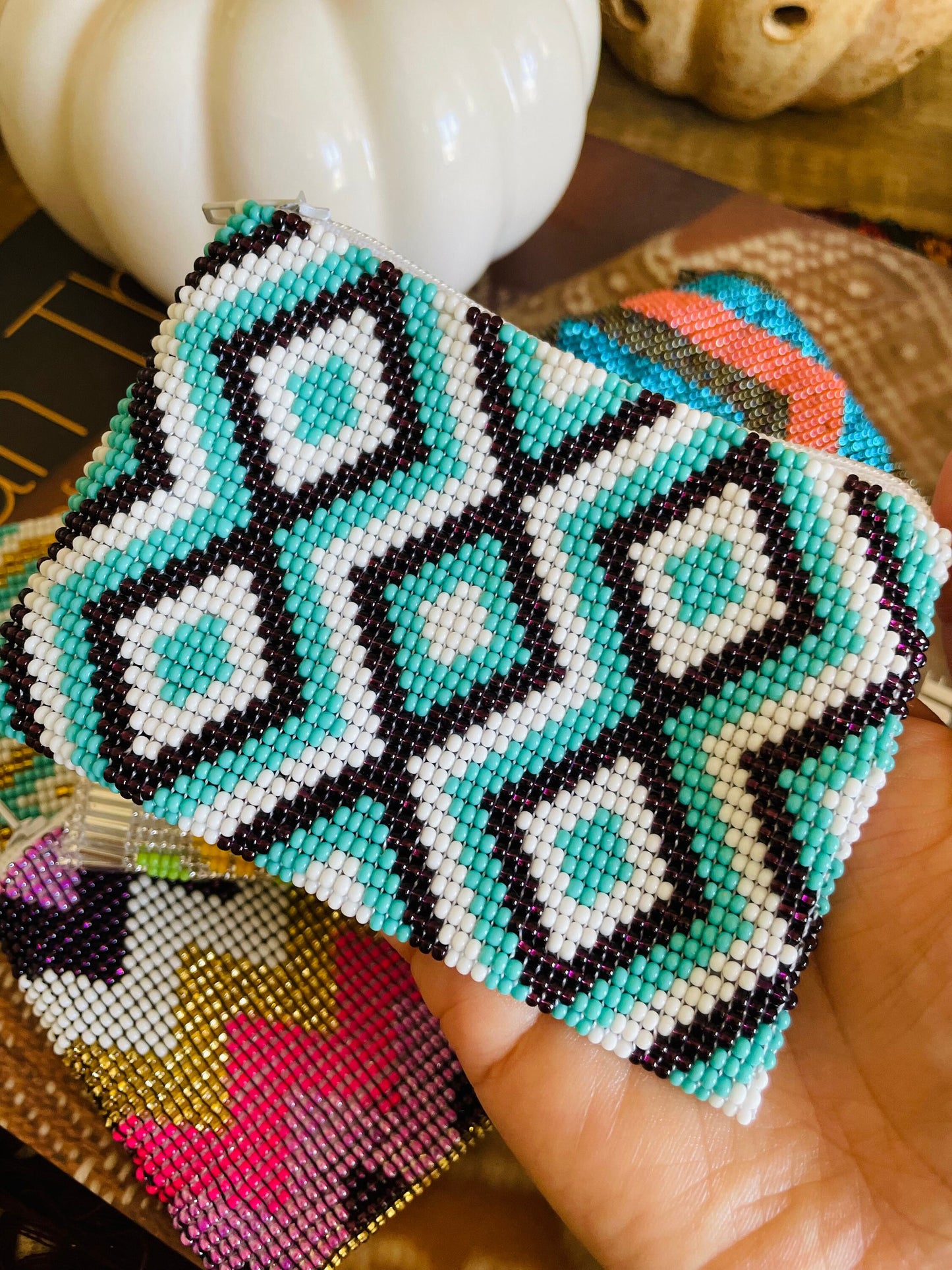 Guatemalan Colorful Beads Coin Purse