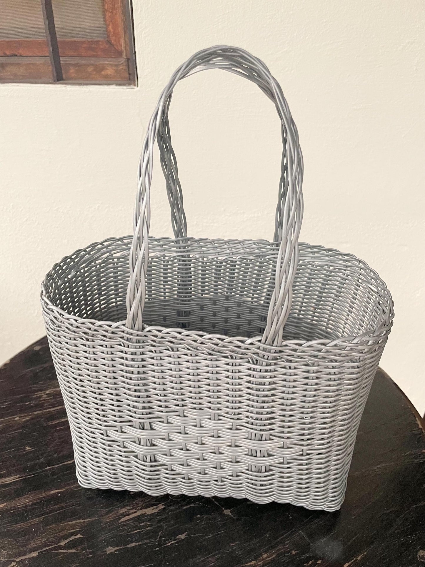 Plastic Tote Bag (M) - Gray A