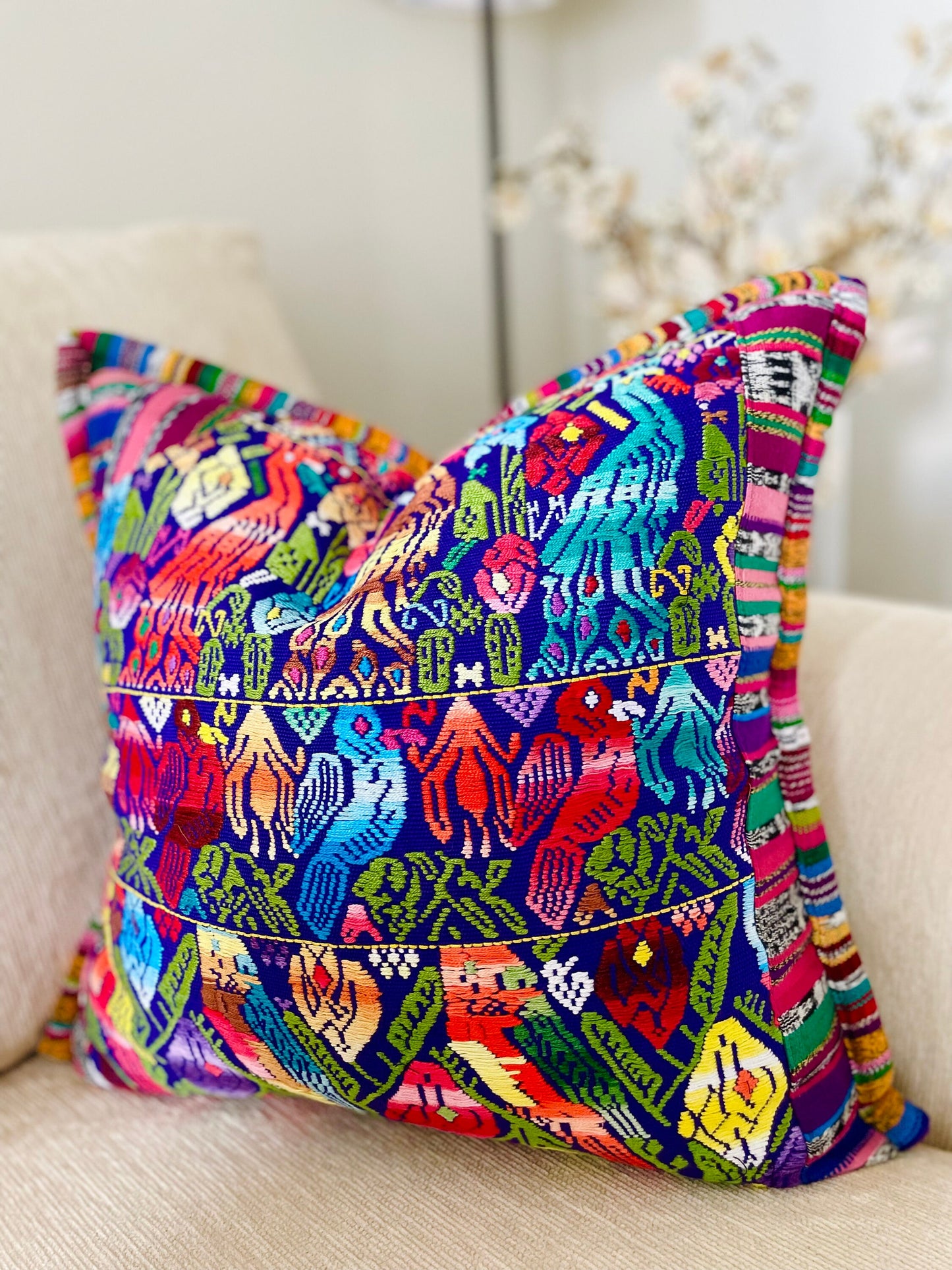 Guatemalan Artisan Huipil Pillow Covers from Huehuetenango