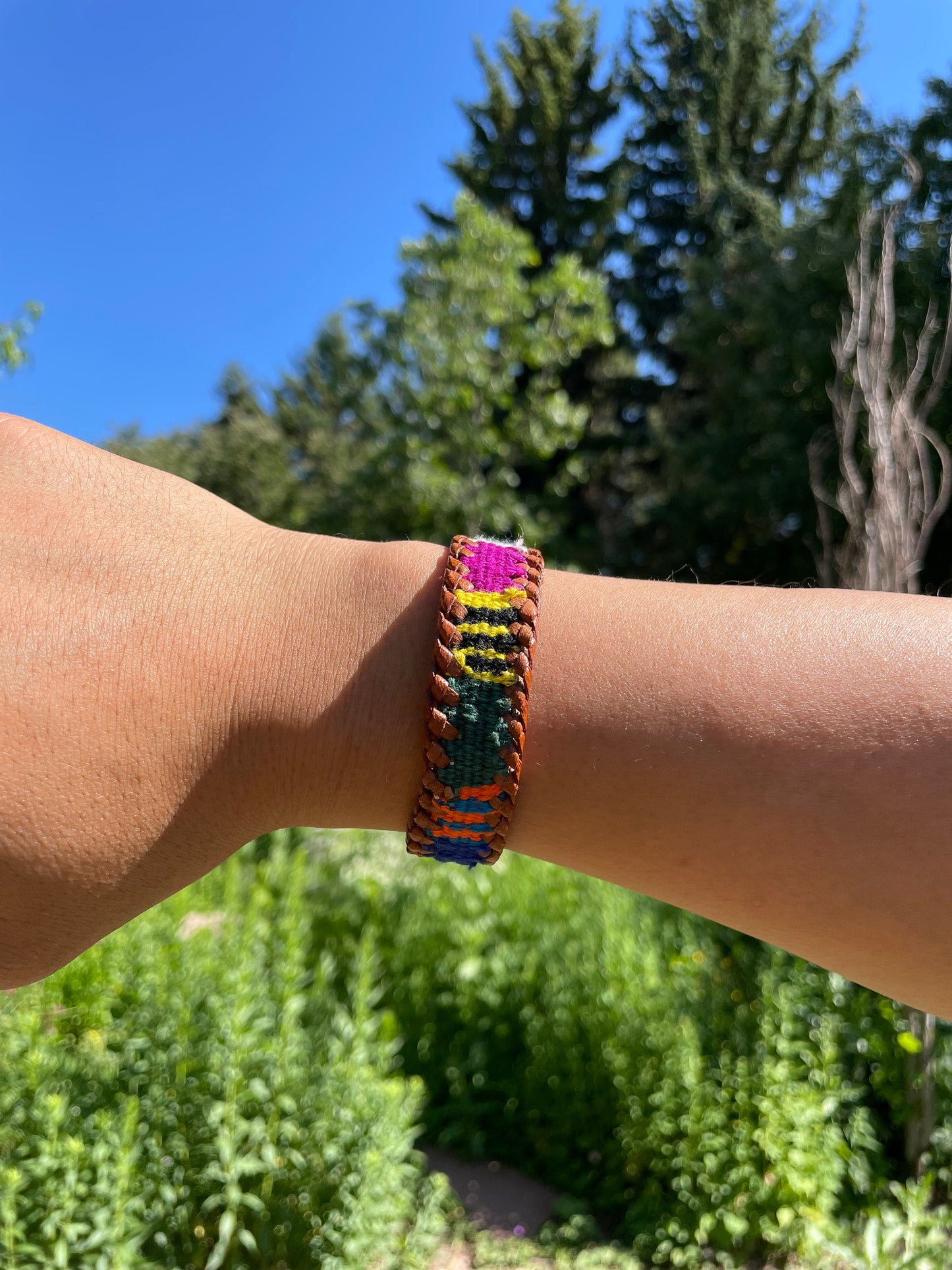 Guatemalan Leather Huipil Bracelets
