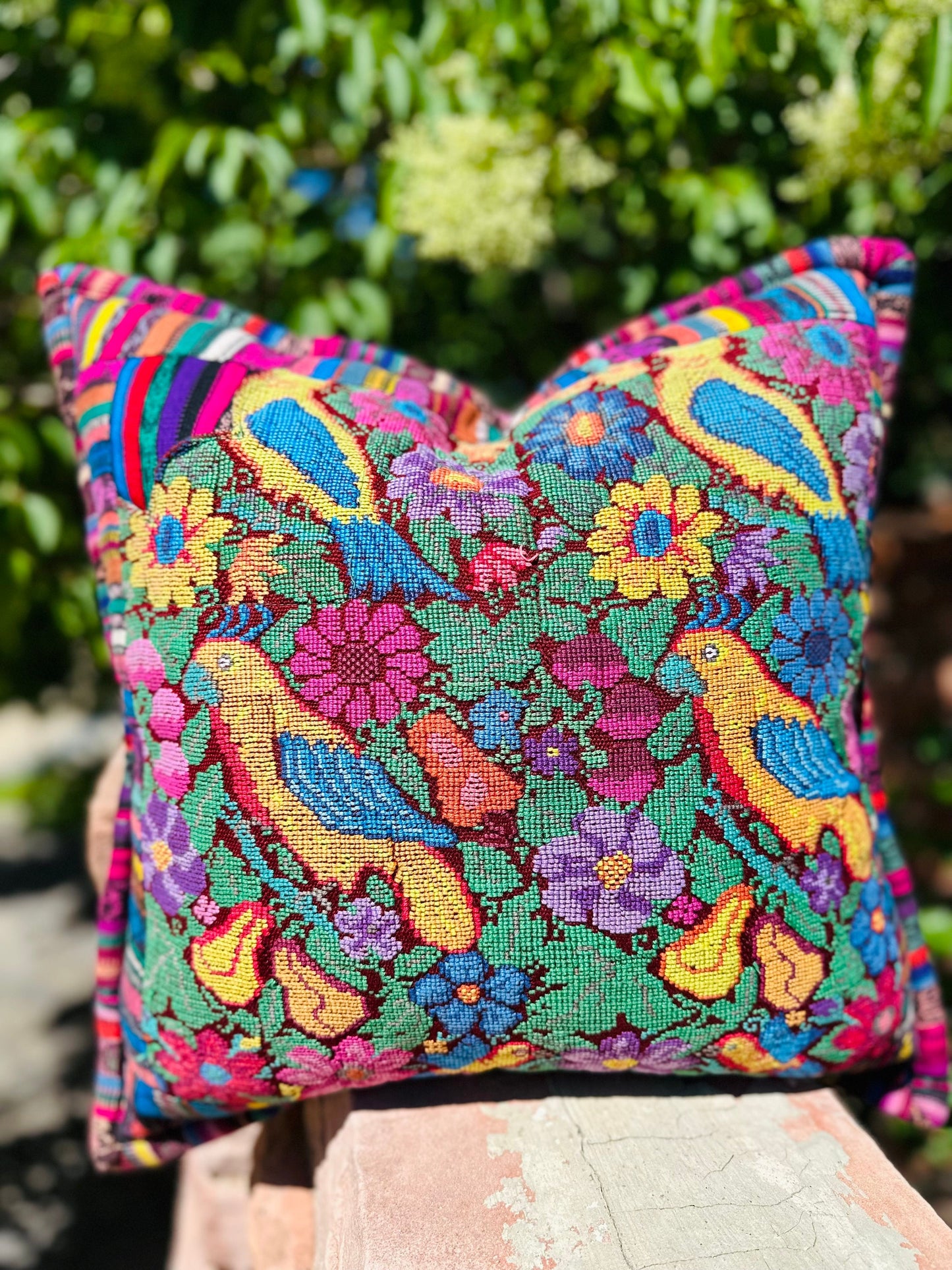Guatemalan Huipil Pillow Covers from Tecpan Guatemala