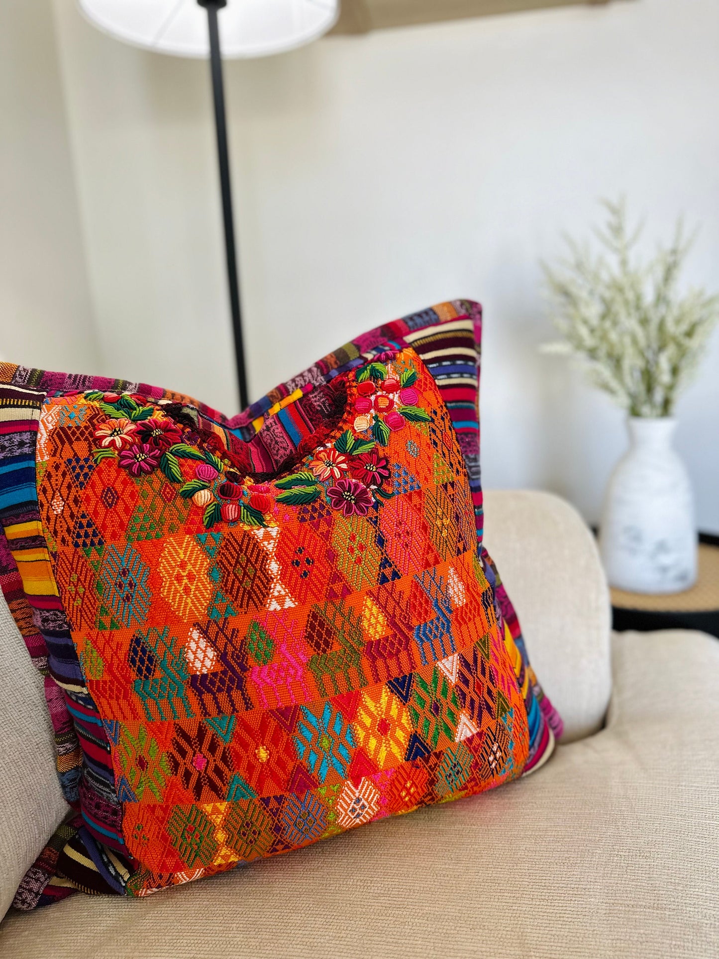 Guatemalan Huipil pillow covers from Coban