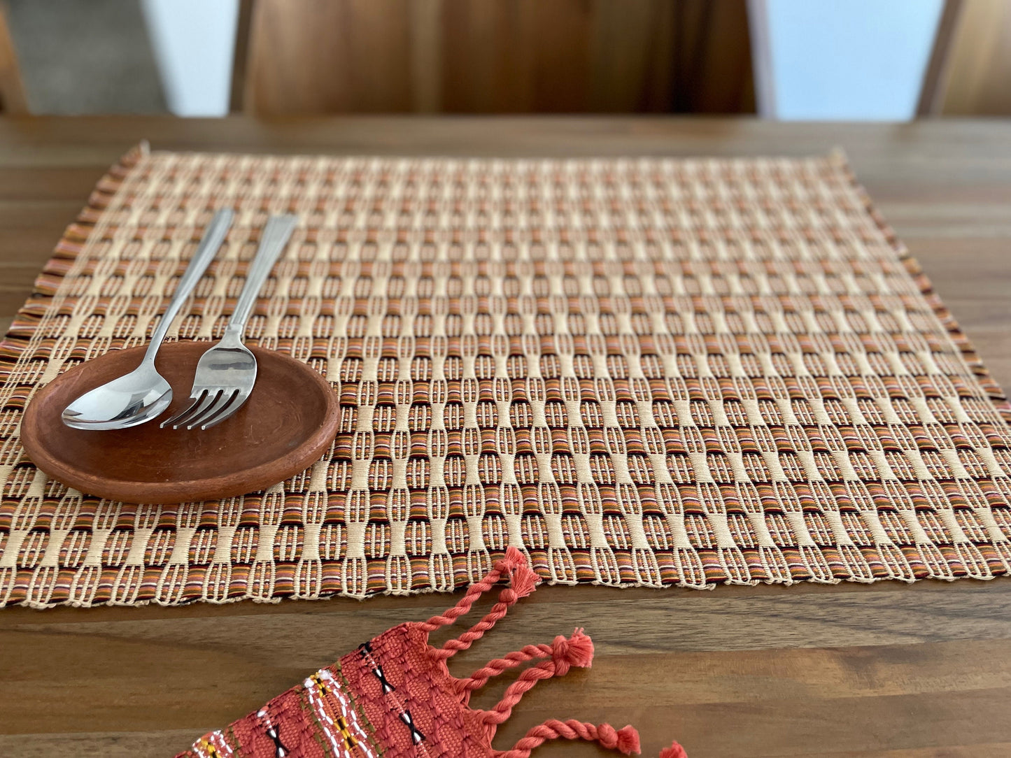 Guatemalan Table placemats in Caramel
