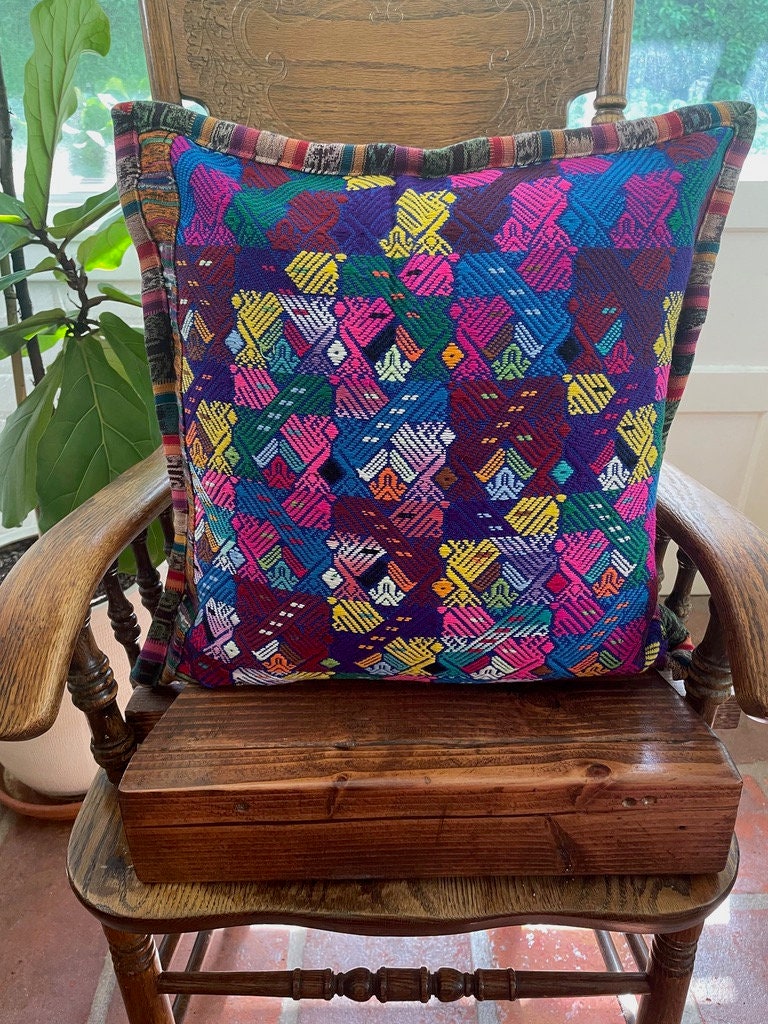 Guatemalan Huipil pillow covers from Concepcion Chiquirichapa