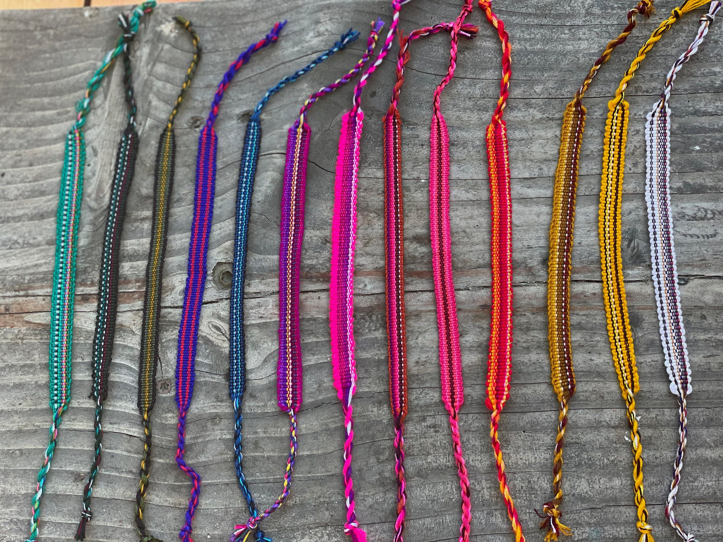 Guatemalan colorful handwoven bracelets