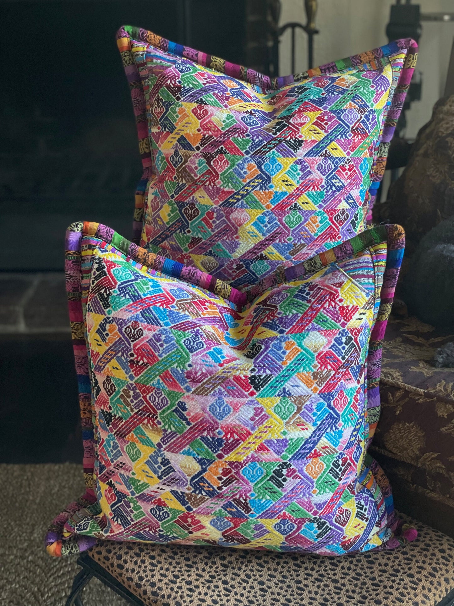 Artisan Huipil Pillow Covers from Huehuetenango