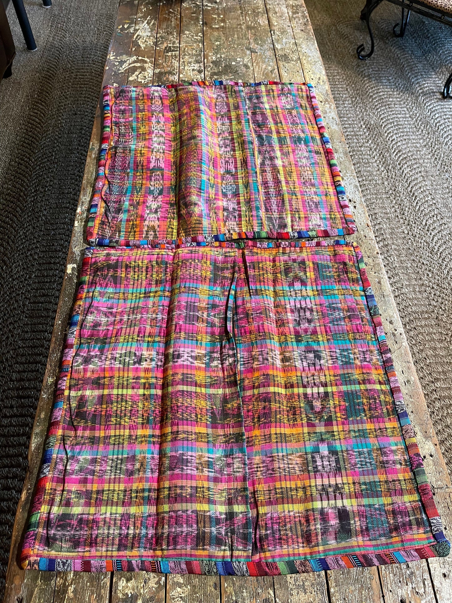 Guatemalan Huipil pillow covers from San Juan Chile Verde