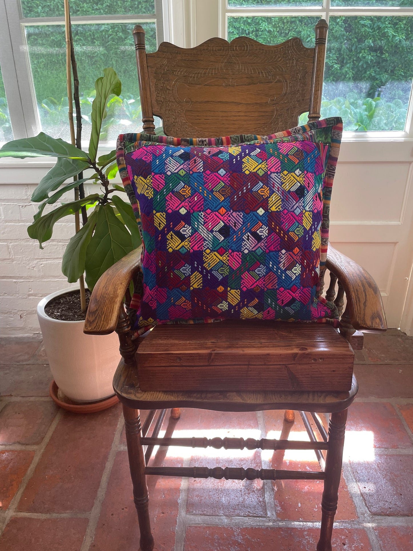 Guatemalan Huipil pillow covers from Concepcion Chiquirichapa