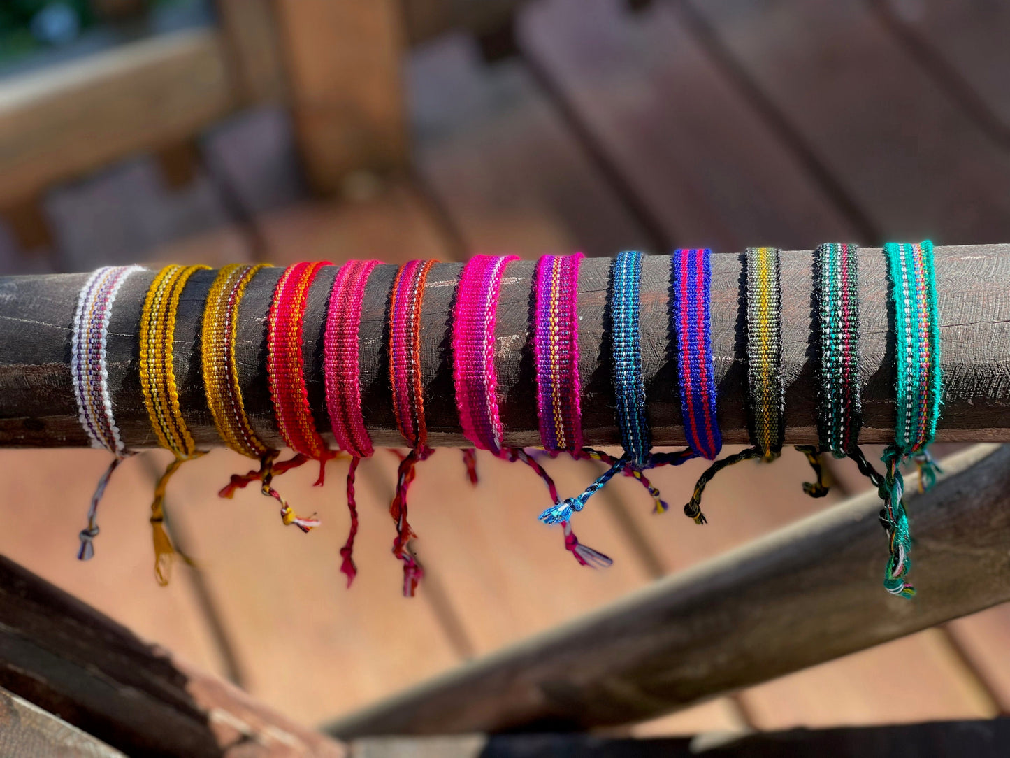 Guatemalan colorful handwoven bracelets