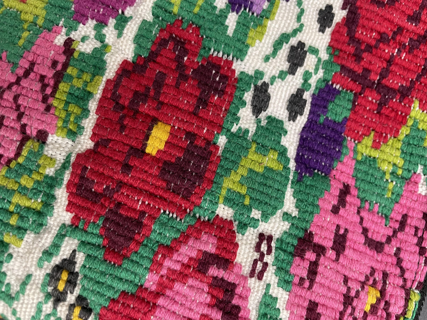 Guatemalan Huipil cosmetic pouch from Tecpan