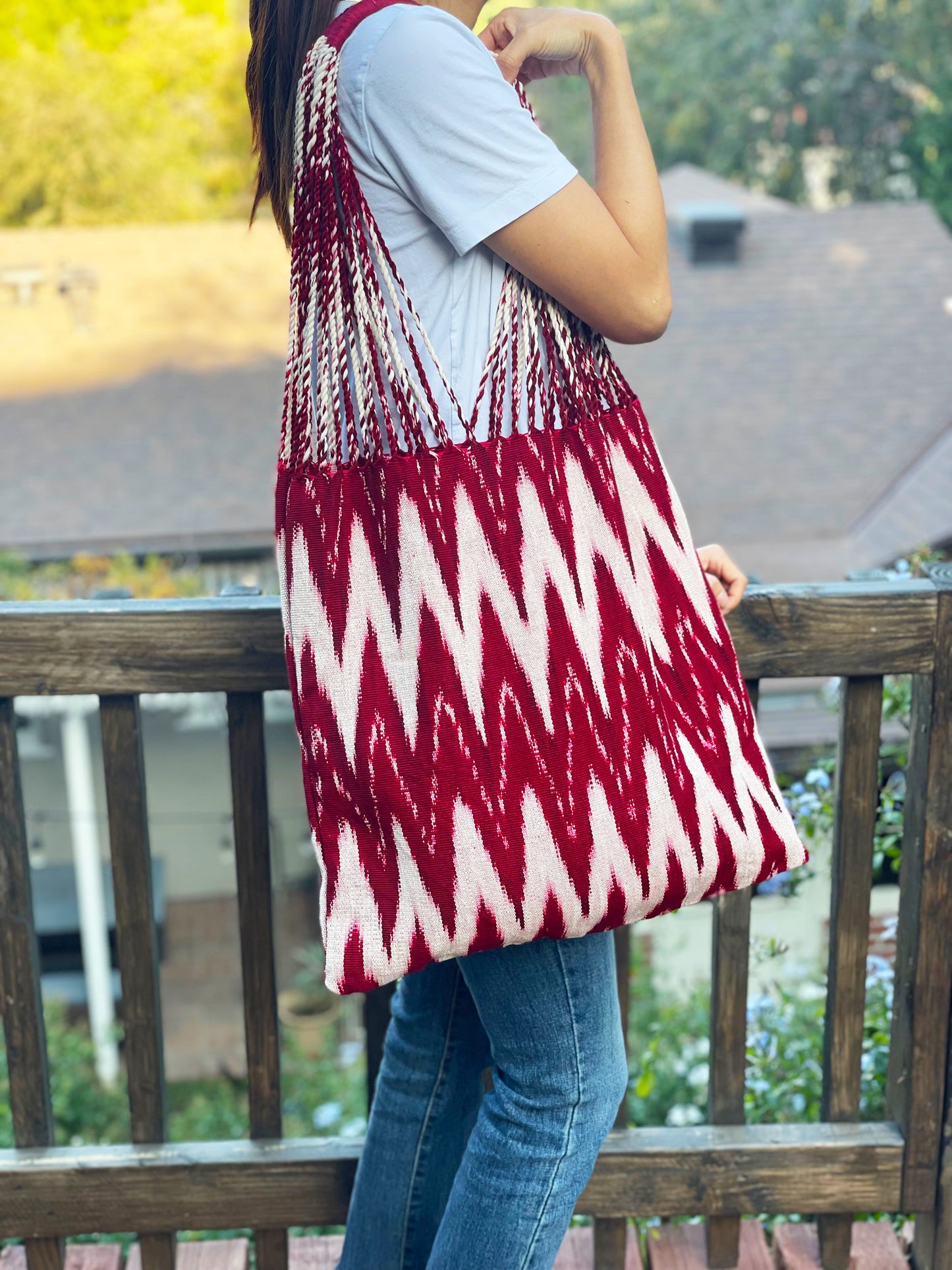 Guatemalan Handwoven Tote Bag from San Juan La Laguna