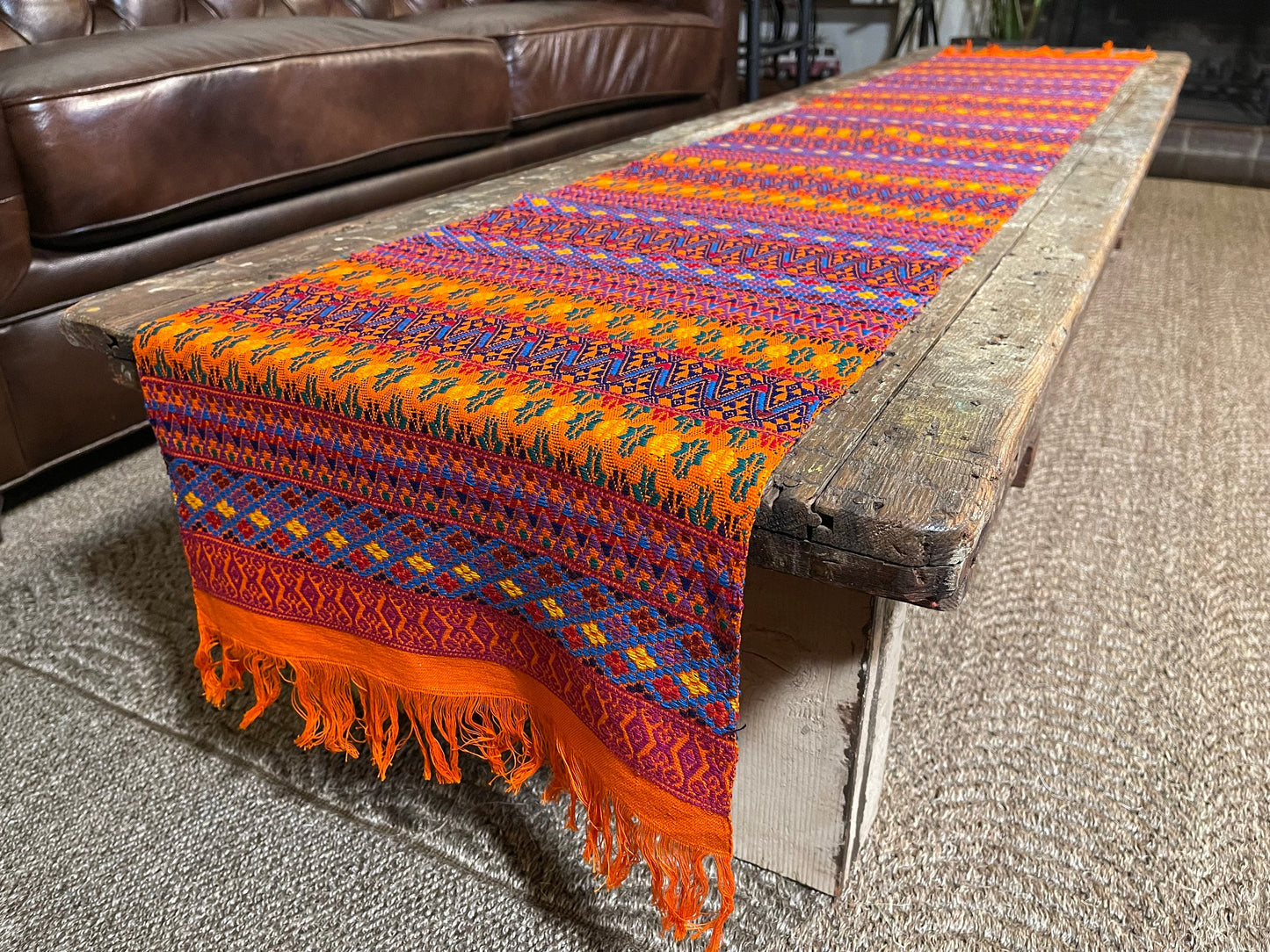 Guatemalan Handwoven Table Runners- Oranges