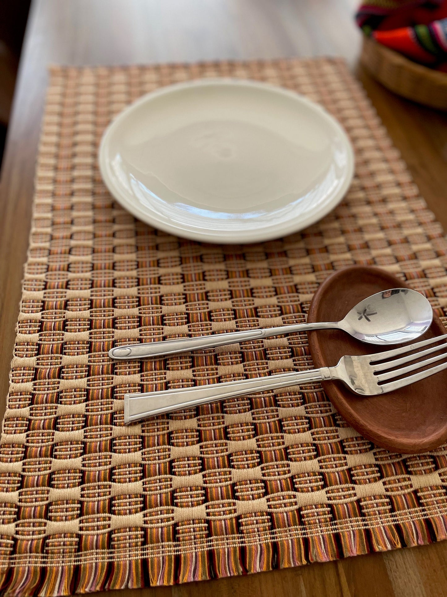 Guatemalan Table placemats in Caramel