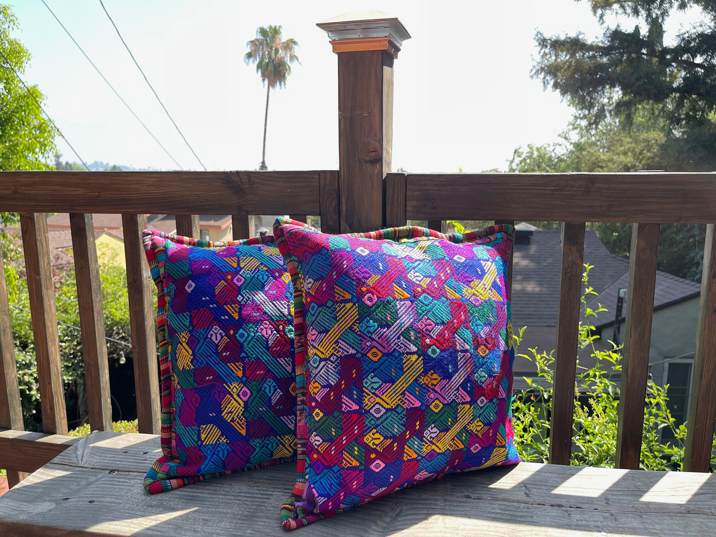 Guatemalan Huipil pillow covers from Concepcion Chiquirichapa