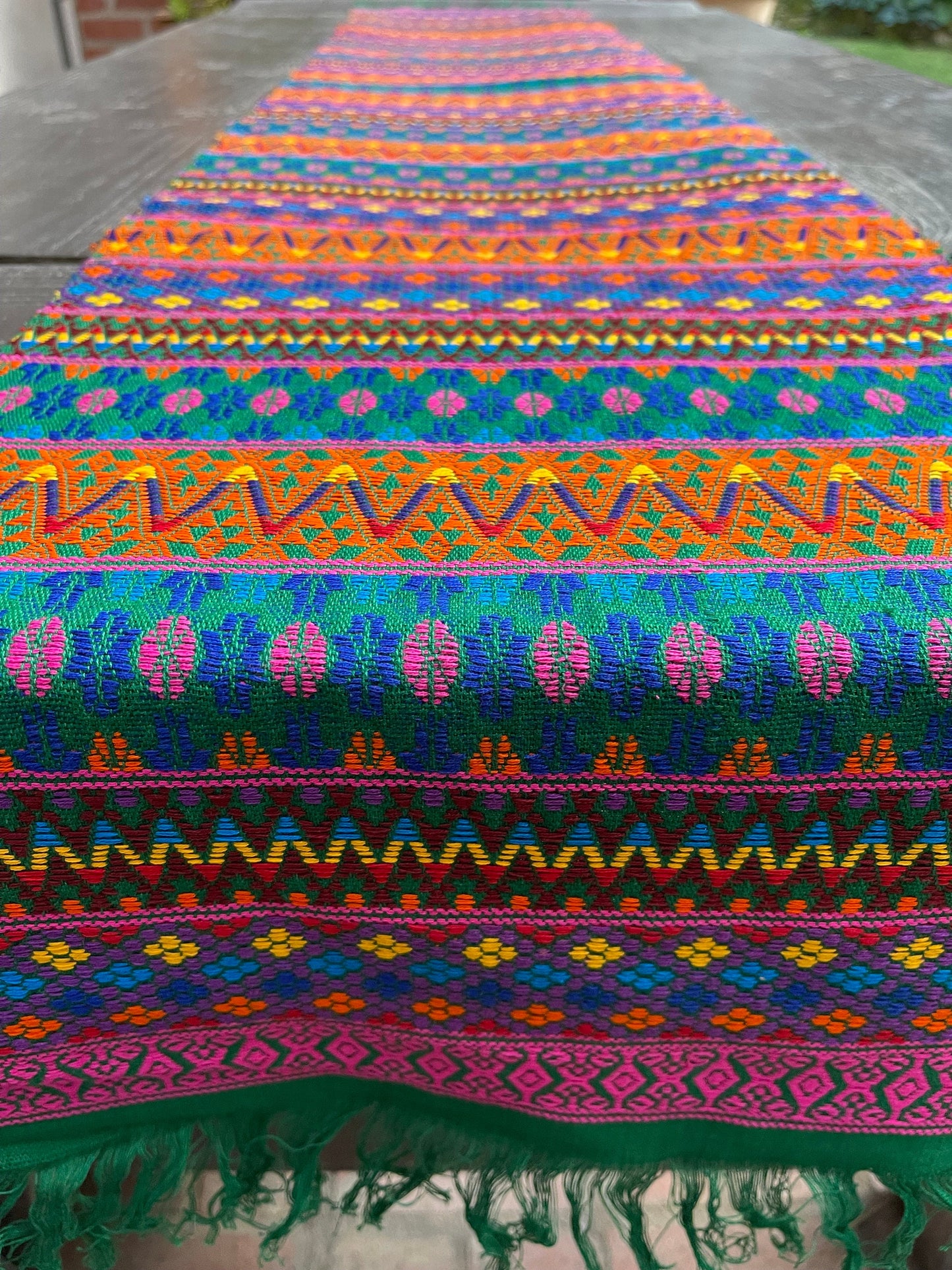 Guatemalan Handwoven Table Runners- Greens