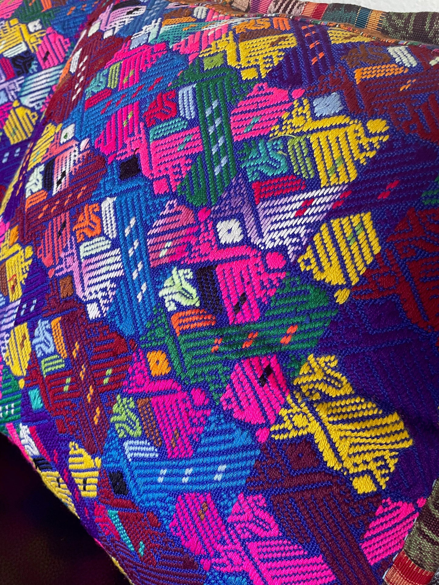 Guatemalan Huipil pillow covers from Concepcion Chiquirichapa