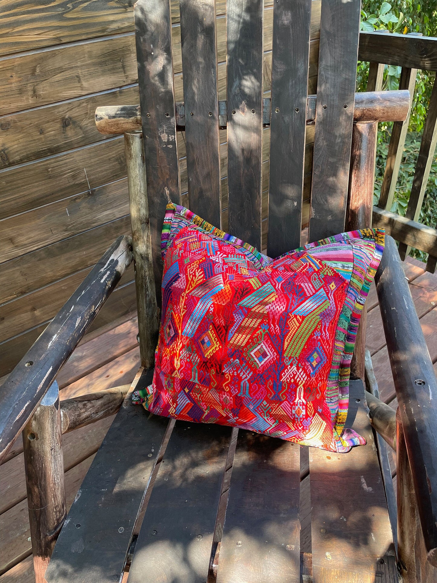 Guatemalan Huipil pillow covers from San Juan Chile Verde, Hand Embroidered, Handwoven cushion cover case, Artisan made, Home decor 18x18