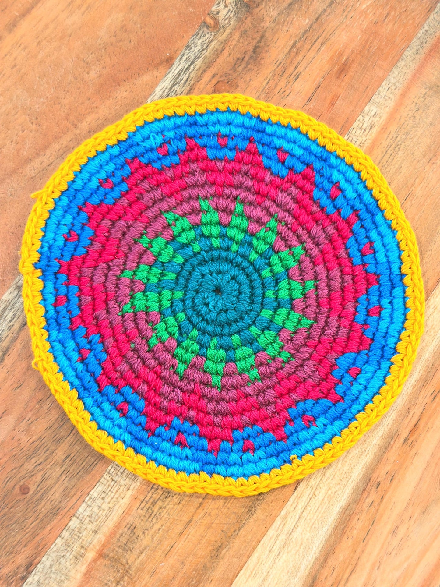 Colorful Crochet Cup Coasters