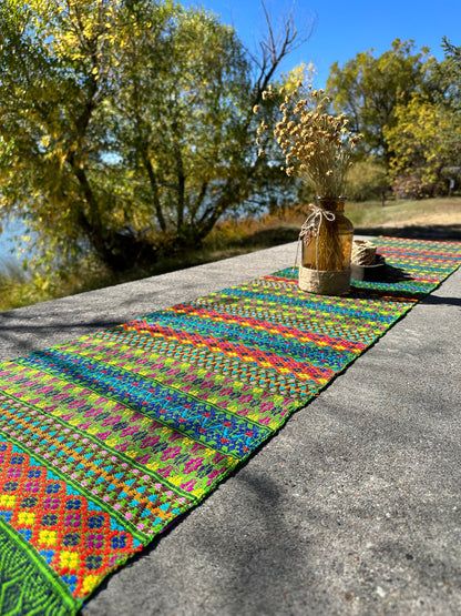 Guatemalan Handwoven Table Runners- Limes