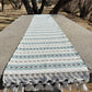 Guatemalan Handwoven Table Runner - Creme Skyblues