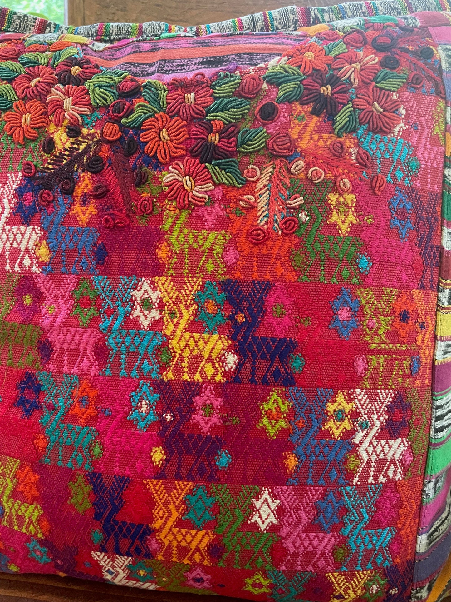 Guatemalan Huipil pillow covers from Coban