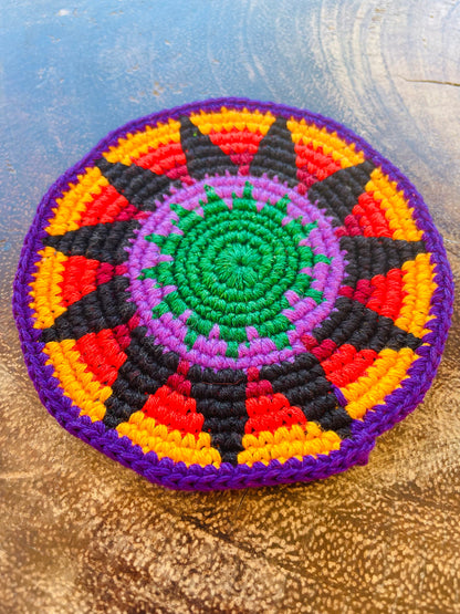 Colorful Crochet Cup Coasters