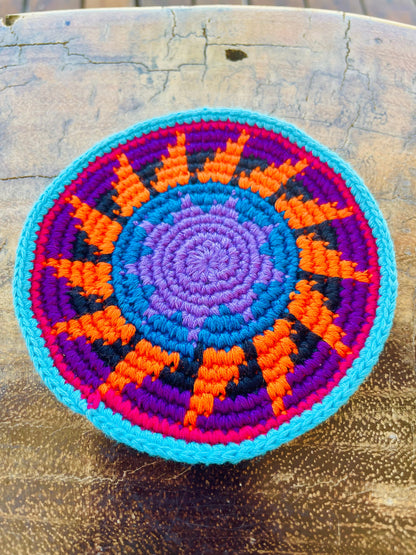 Colorful Crochet Cup Coasters