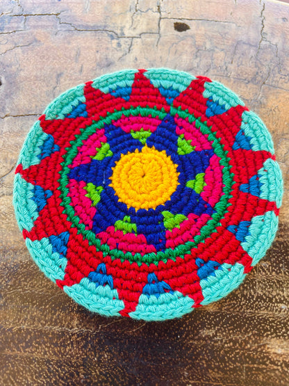 Colorful Crochet Cup Coasters