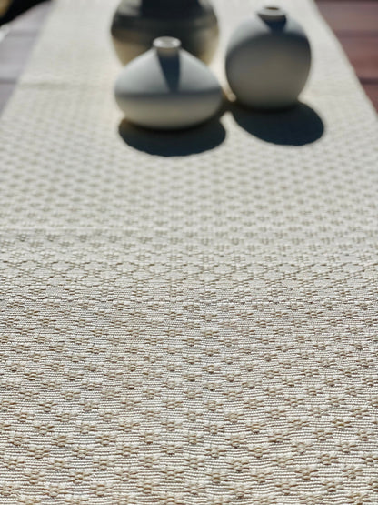 Guatemalan Handwoven Table Runner - Creme