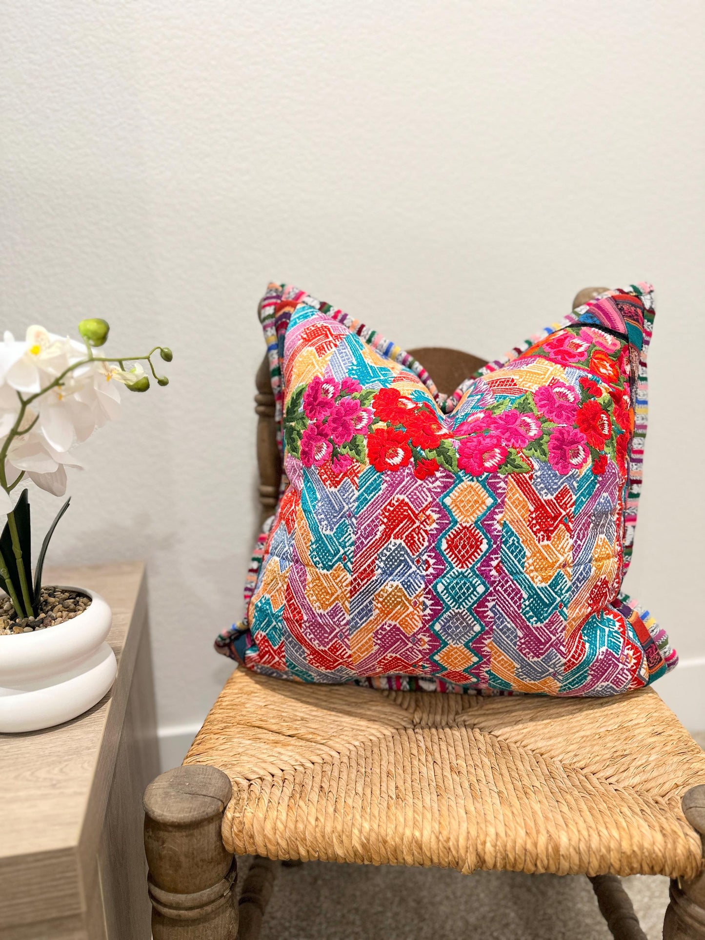 Floral Pillow Cover from Xela Quetzaltenango