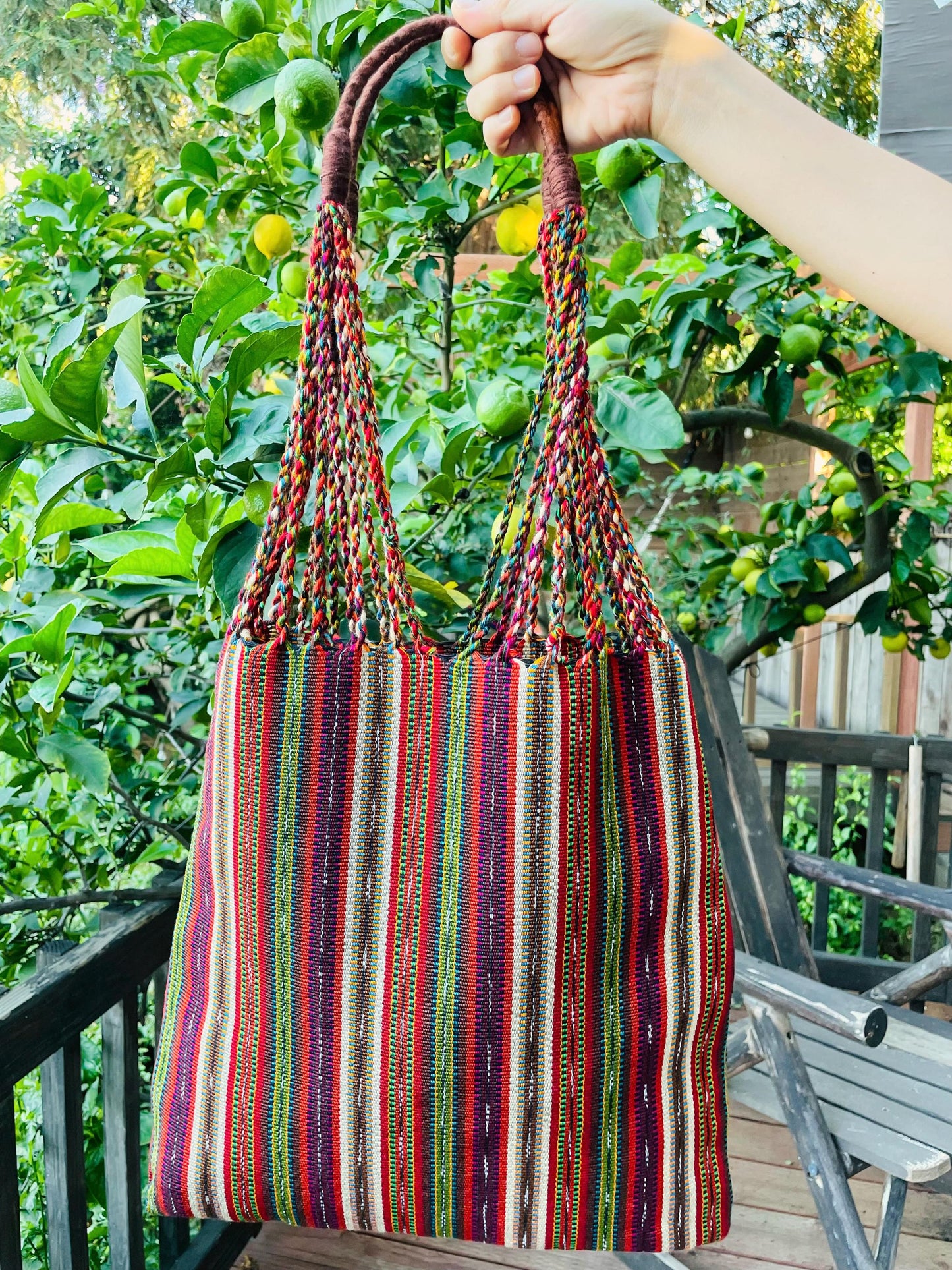 String Shoulder Tote Bag - Mocca