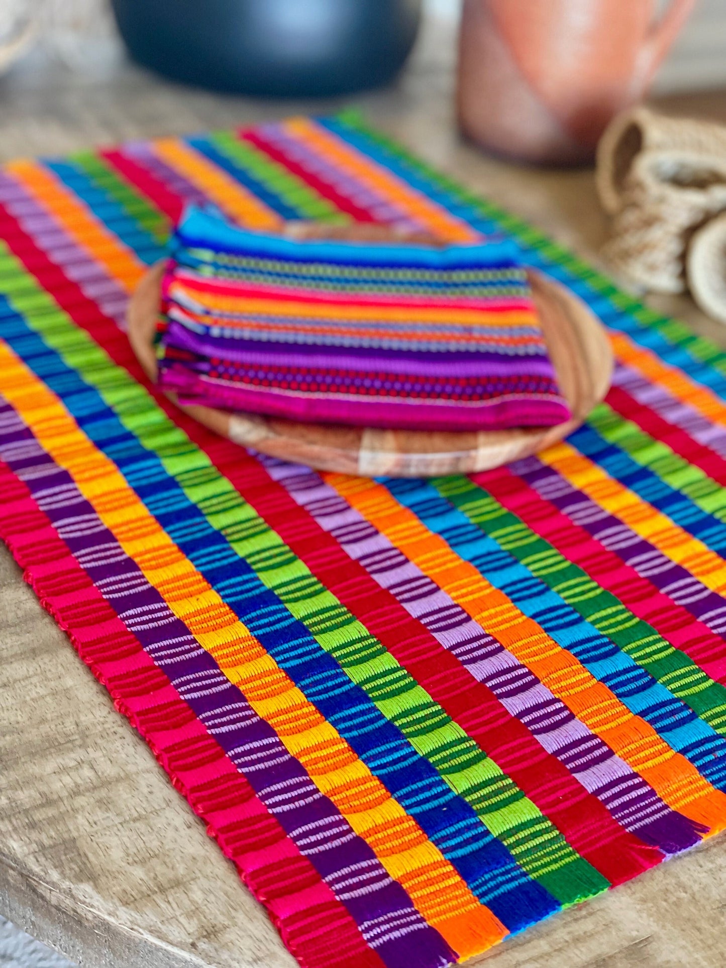 Guatemalan placemats in Multicolors