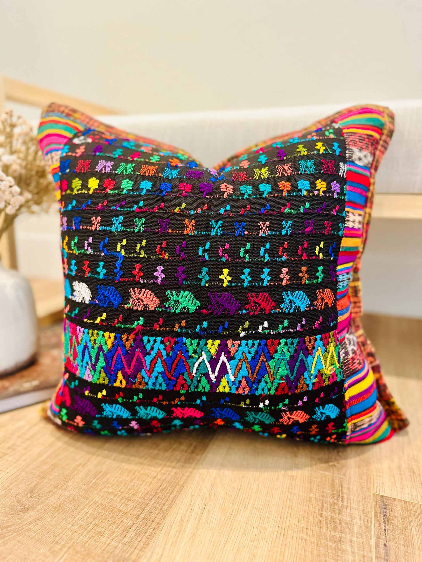 Pillow cover from San Lucas Toliman - Black