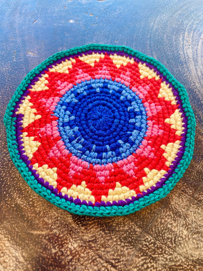 Colorful Crochet Cup Coasters