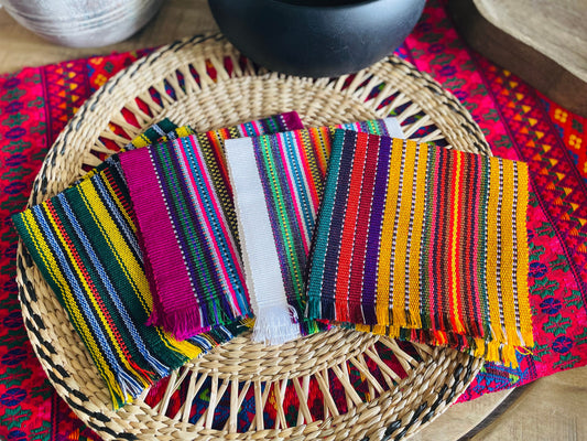 Colorful handwoven napkins