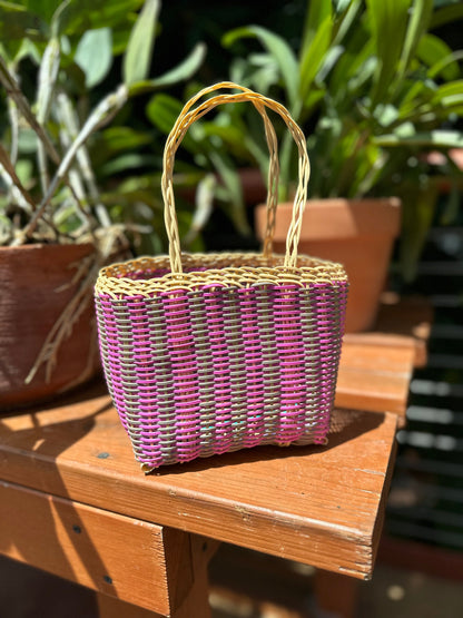 Guatemalan Handwoven Small Tote Bag, Recycled Plastic Bags