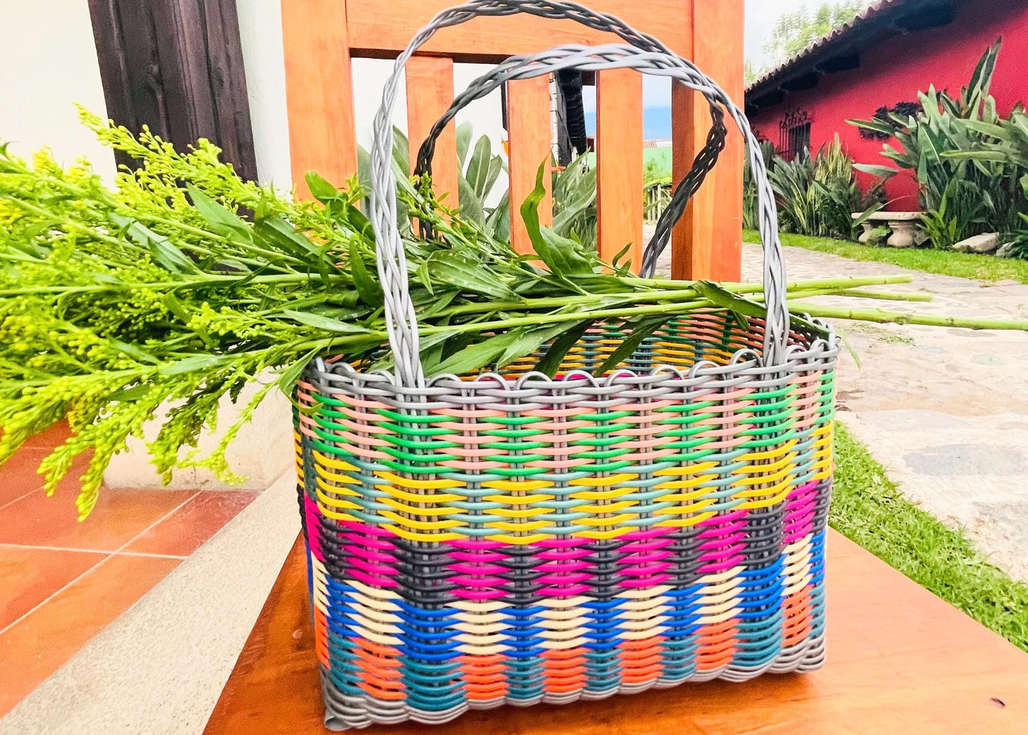 Plastic Tote Bag - Graymulti B