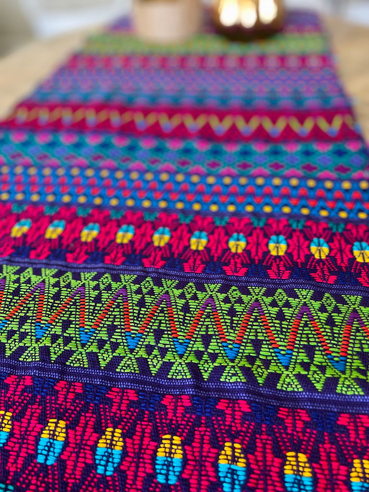 Guatemalan Handwoven Table Runners- Purples