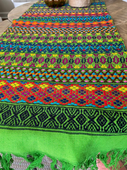 Guatemalan Handwoven Table Runners- Limes