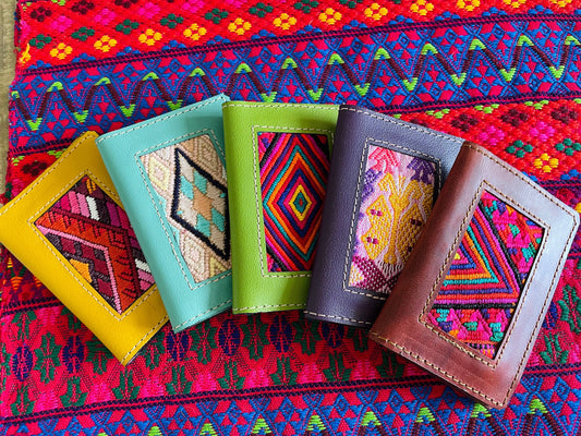 Guatemalan Authentic Leather Huipil Card Holders