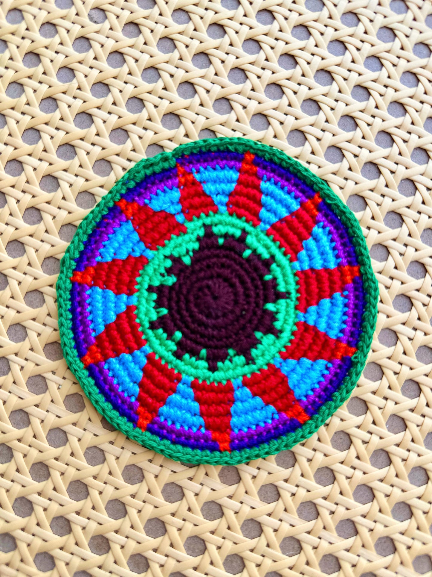 Colorful Crochet Cup Coasters