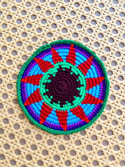Colorful Crochet Cup Coasters