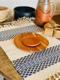 Guatemalan placemats - Creme/Blue